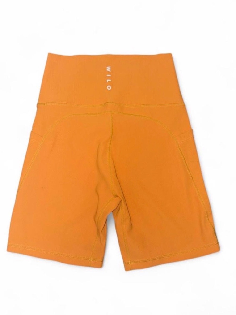 Willow High-Rise Orange Athletic Bike Shorts